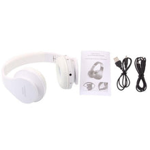 Load image into Gallery viewer, White Foldable Bluetooth Headset